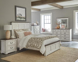 Hillcrest Dark Rum/White 5-Drawer Chest