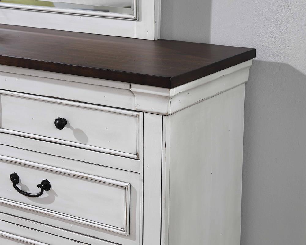 Hillcrest Dark Rum/White 9-Drawer Dresser