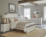 Hillcrest 9-drawer Dresser with Mirror Dark Rum and White