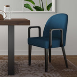 Hillman Dining Arm Chair in Blue by Manhattan Comfort at Eve Furniture