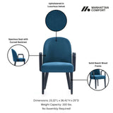 Hillman Dining Arm Chair in Blue by Manhattan Comfort at Eve Furniture