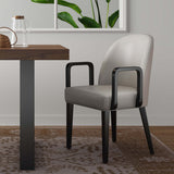 Hillman Dining Arm Chair in Light Grey by Manhattan Comfort at Eve Furniture