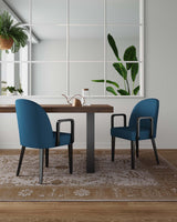 Hillman Dining Arm Chair (set of 2) in Blue by Manhattan Comfort at Eve Furniture