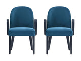 Hillman Dining Arm Chair (set of 2) in Blue by Manhattan Comfort at Eve Furniture