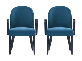 Hillman Dining Arm Chair (set of 2) in Blue by Manhattan Comfort at Eve Furniture