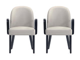 Hillman Dining Arm Chair (set of 2) in Light Grey by Manhattan Comfort at Eve Furniture