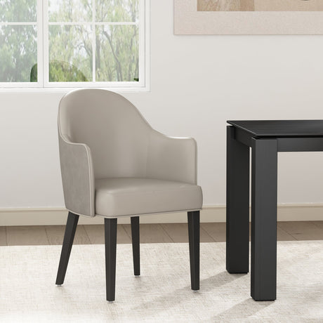 Hillman Dining Armchair 2.0 in Light Grey by Manhattan Comfort at Eve Furniture