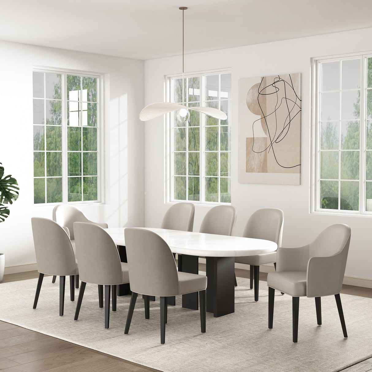 Hillman Dining Armchair 2.0 in Light Grey by Manhattan Comfort at Eve Furniture