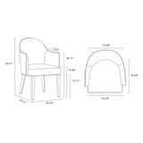 Hillman Dining Armchair 2.0 in Light Grey by Manhattan Comfort at Eve Furniture