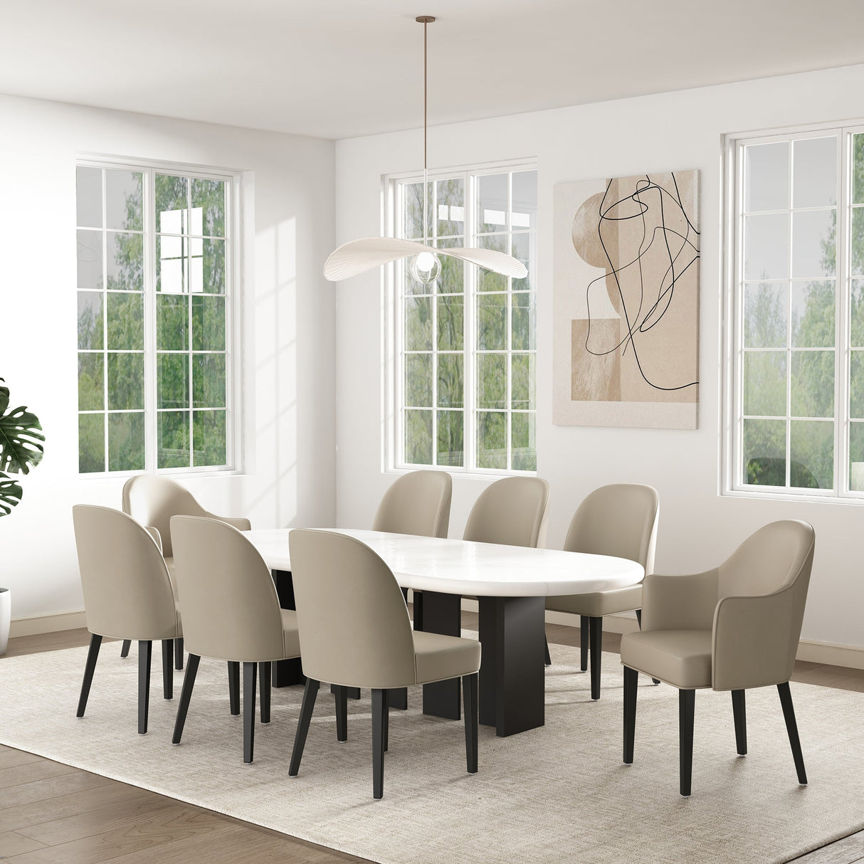 Hillman Dining Armchair 2.0 in Sand by Manhattan Comfort at Eve Furniture