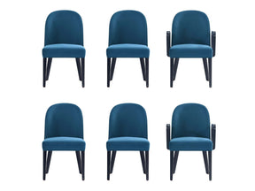 Hillman Dining Side and Arm Chairs in Light Blue (set of 6) by Manhattan Comfort at Eve Furniture
