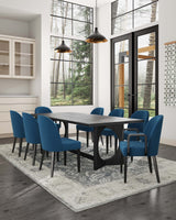 Hillman Dining Side and Arm Chairs in Light Blue - Set of 8 by Manhattan Comfort at Eve Furniture