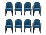 Hillman Dining Side and Arm Chairs in Light Blue - Set of 8 by Manhattan Comfort at Eve Furniture