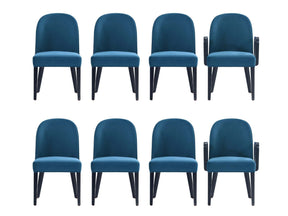 Hillman Dining Side and Arm Chairs in Light Blue - Set of 8 by Manhattan Comfort at Eve Furniture
