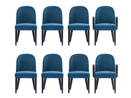 Hillman Dining Side and Arm Chairs in Light Blue - Set of 8 by Manhattan Comfort at Eve Furniture