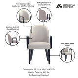 Hillman Dining Side and Arm Chairs in Light Grey (set of 6) by Manhattan Comfort at Eve Furniture