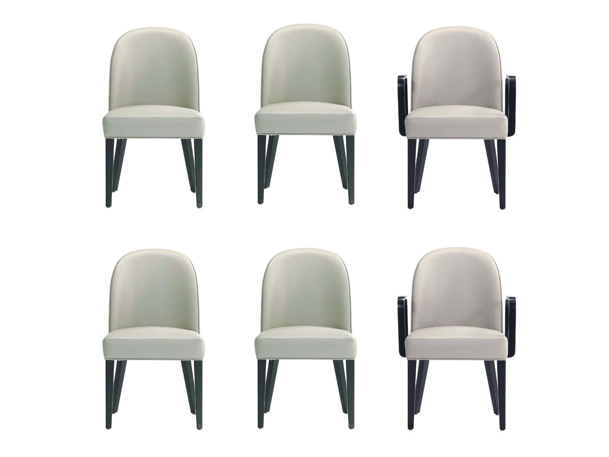 Hillman Dining Side and Arm Chairs in Light Grey (set of 6) by Manhattan Comfort at Eve Furniture