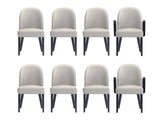 Hillman Dining Side and Arm Chairs in Light Grey - Set of 8 by Manhattan Comfort at Eve Furniture