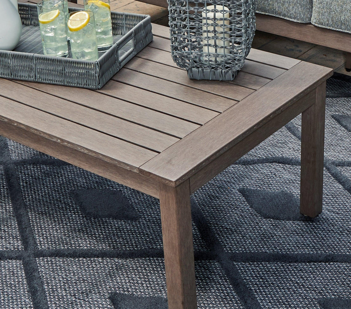Hillside Barn Brown Outdoor Coffee Table by Ashley at Eve Furniture