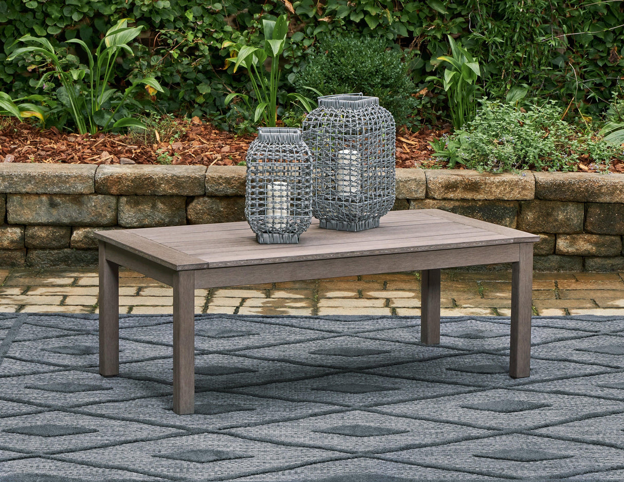 Hillside Barn Brown Outdoor Coffee Table by Ashley at Eve Furniture