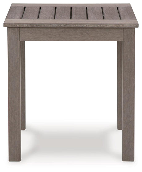 Hillside Barn Brown Outdoor End Table by Ashley at Eve Furniture