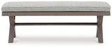 Hillside Barn Gray/Brown 54" Outdoor Dining Bench