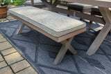 Hillside Barn Gray/Brown 54" Outdoor Dining Bench