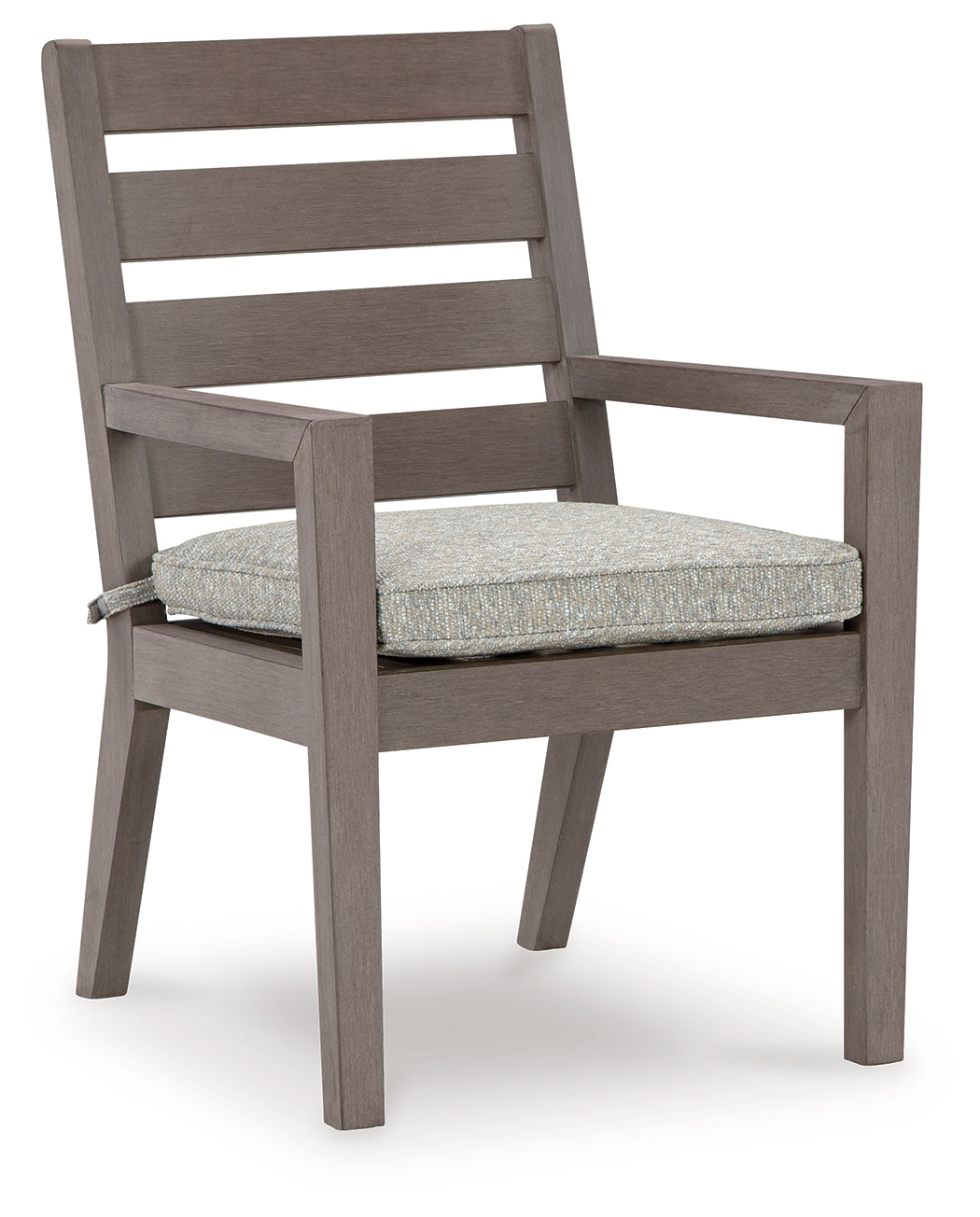 Hillside Barn Gray/Brown Outdoor Dining Arm Chair