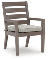 Hillside Barn Gray/Brown Outdoor Dining Arm Chair