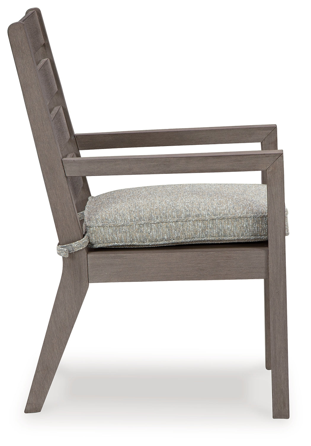 Hillside Barn Gray/Brown Outdoor Dining Arm Chair