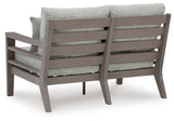 Hillside Barn Gray/Brown Outdoor Loveseat with Cushion