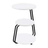 Hilly White and Black 3-tier Round Side Table by Coaster at Eve Furniture