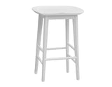 Hilton 24″ Backless Counter Stool, White