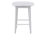 Hilton 24″ Backless Counter Stool, White