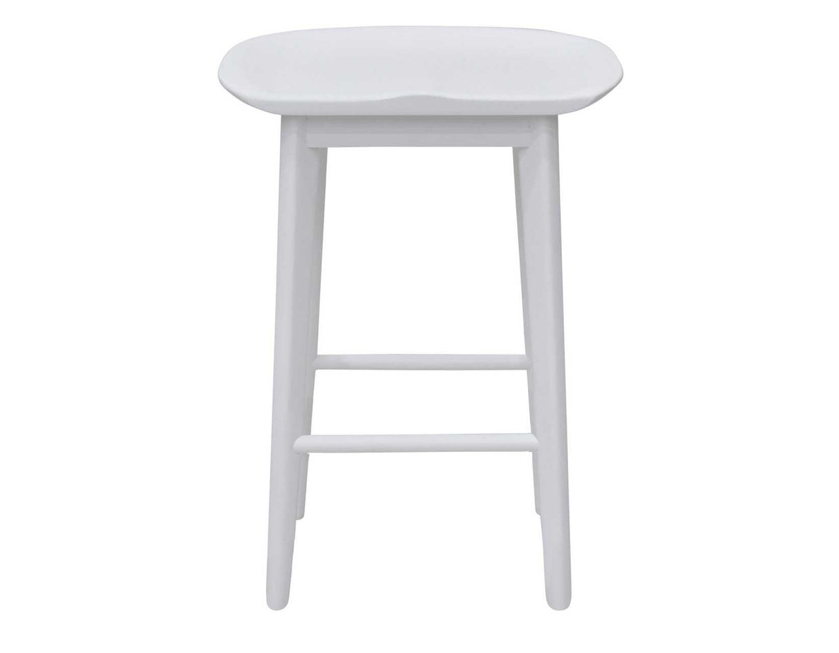Hilton 24″ Backless Counter Stool, White by Steve Silver at Eve Furniture