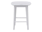 Hilton 24″ Backless Counter Stool, White by Steve Silver at Eve Furniture