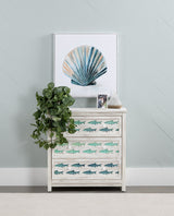 Hilton Head White/Blue Chest by Crestview at Eve Furniture