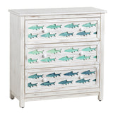 Hilton Head White/Blue Chest by Crestview at Eve Furniture