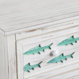 Hilton Head White/Blue Chest by Crestview at Eve Furniture