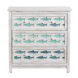 Hilton Head White/Blue Chest by Crestview at Eve Furniture