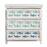 Hilton Head White/Blue Chest by Crestview at Eve Furniture