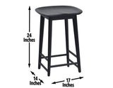 Hilton 24″ Backless Counter Stool, Black by Steve Silver at Eve Furniture