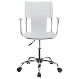 Himari White/Chrome Adjustable Height Office Chair