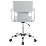 Himari White/Chrome Adjustable Height Office Chair by Coaster at Eve Furniture