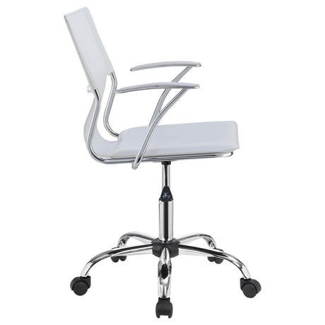 Himari White/Chrome Adjustable Height Office Chair by Coaster at Eve Furniture