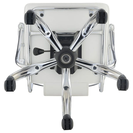 Himari White/Chrome Adjustable Height Office Chair by Coaster at Eve Furniture
