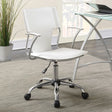 Himari White/Chrome Adjustable Height Office Chair by Coaster at Eve Furniture
