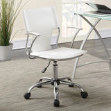 Himari White/Chrome Adjustable Height Office Chair by Coaster at Eve Furniture
