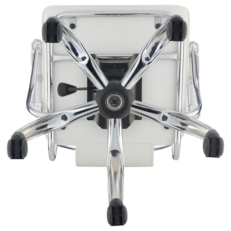 Himari White/Chrome Adjustable Height Office Chair by Coaster at Eve Furniture