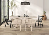 Hines White Oak 7-Piece Dining Room Set by Furniture of America at Eve Furniture